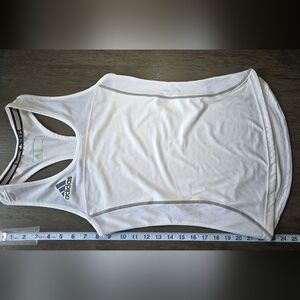 Adidas White and Gray Performance Tank
